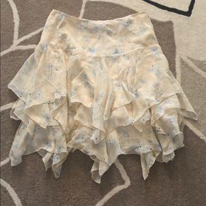 New Banana Republic Yellow Floral Tiered Skirt 2